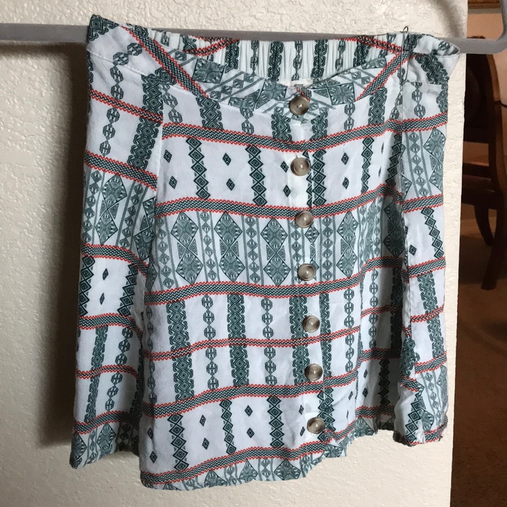 Tribal Printed Mini Skirt